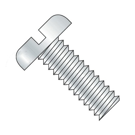 #4-40 X 3/8 In Slotted Pan Machine Screw, Zinc Plated Steel, 100 PK